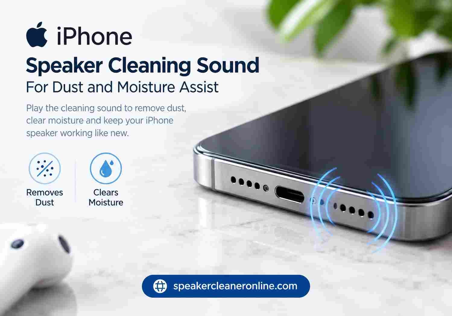 iPhone speaker cleaning sound for dust and moisture assist