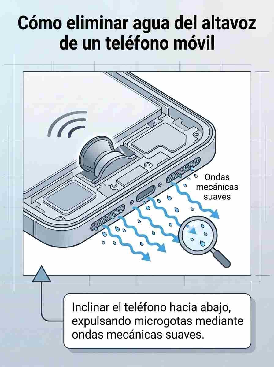 Cómo sacar agua del altavoz de un celular