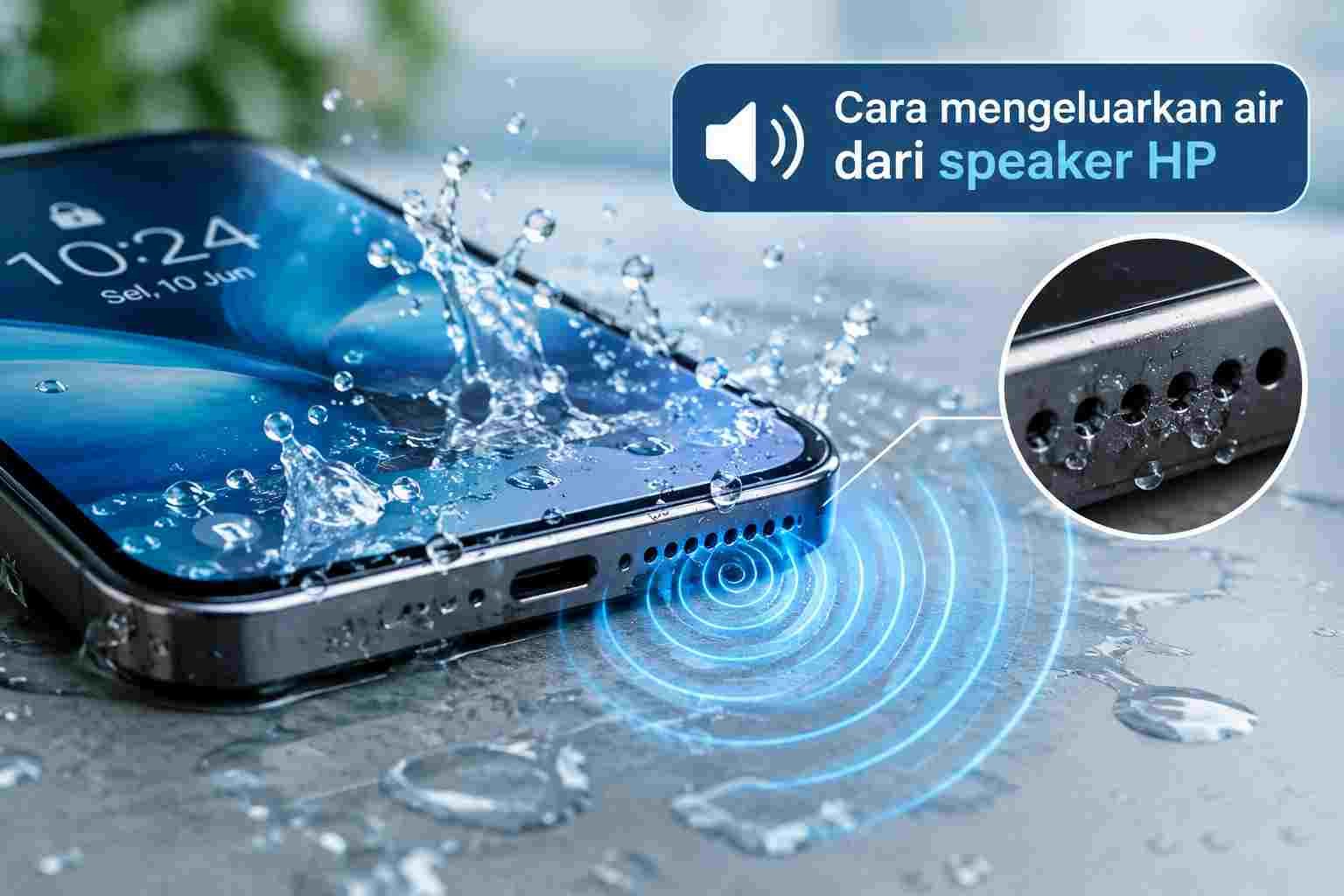 cara mengeluarkan air dari speaker HP
