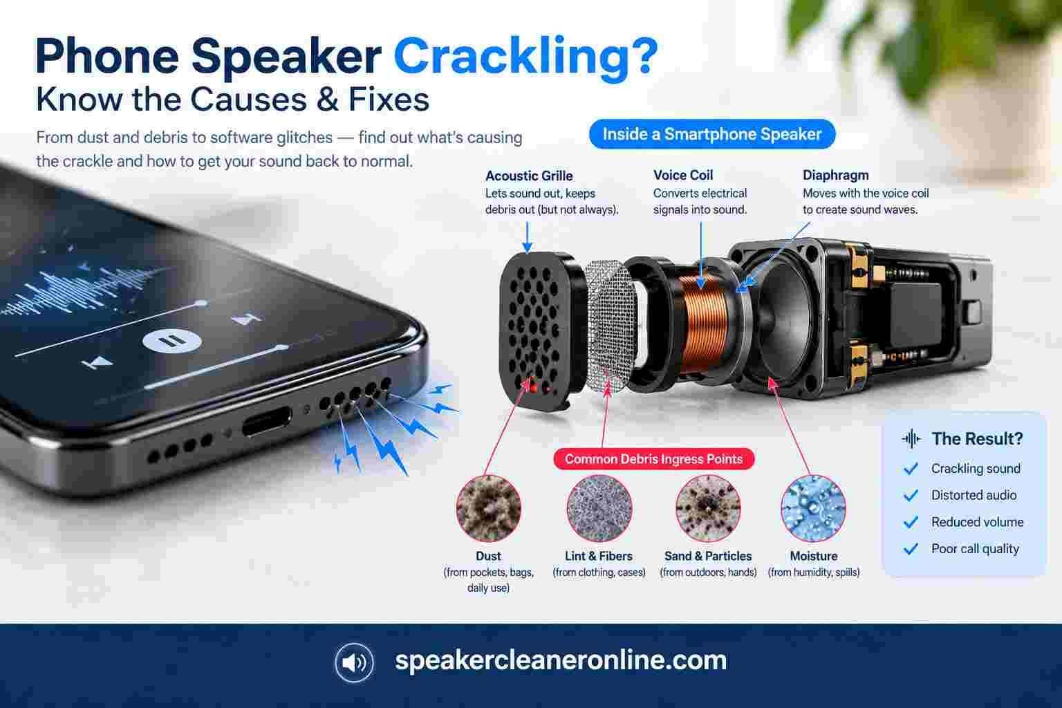 phone speaker crackling causes and fixes